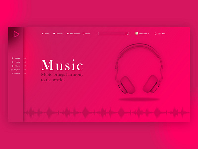 Online Music Streaming web application app design dribbble ux web