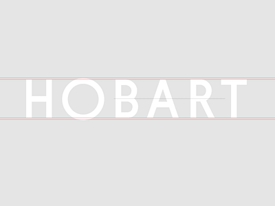 "Hobart" typography in progress art deco hobart typography