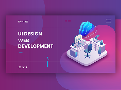 Ui Design For We Development Agency adobe illustrator adobe photoshop colorful cool interface illustration ui web development web site web site design