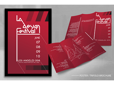 LA Design Festival - Trifold brochure folder logodesign poster trifold brochure