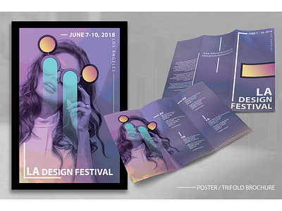 Trifold brochure LA Design Festival brochure brochure design design poster trifold