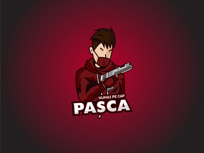 Pasca counter strike counterstrike design esports gamer gamer logo gamers gun hoodie identity logo mascot mask shooter streamer vector youtuber