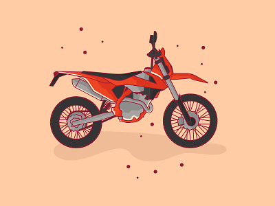 KTM350EXC adventure atv bike design gamer illustration ktm logo mascot minimal motor offroad vector web