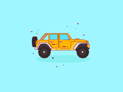 Offorad Jeep adventure atv design illustration logo mascot minimal offroad vector