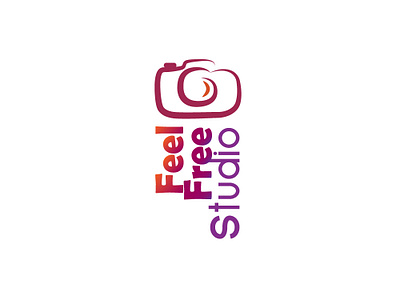 Feel Free Studio branding design identity lettering logo minimal typography vector