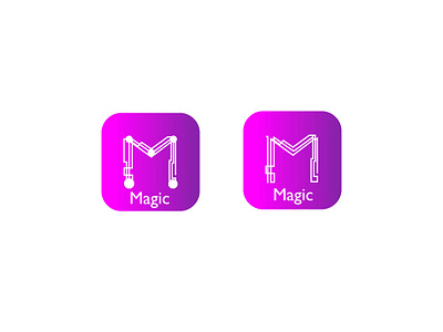 Magic App Icon app branding design identity logo minimal vector