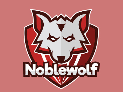 NobleWolf animal animal logo branding design esport esports game gamer gaming logo mascot minimal vector wolf