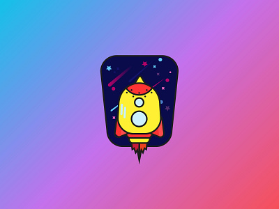 rocketship branding design icon illustration logo mascot minimal vector
