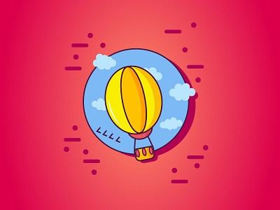 HotAirBalloon air balloon bird branding cartoon cloud dailychallenge icon illustration logo sky vector