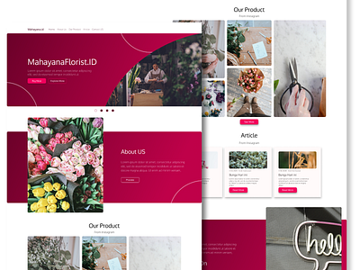 Florist Website Landing Page branding clean design designer dribble landing page ui ui design uidesign