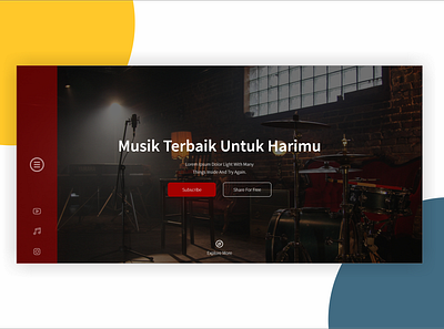 Music Website design ui design