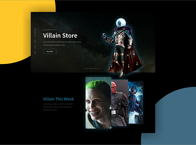 Villain Landing Page design ui ui design web