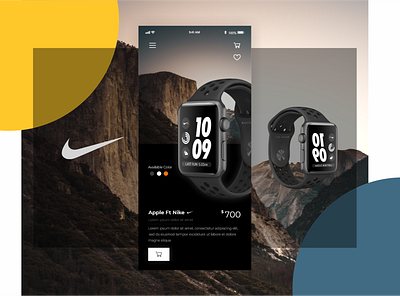 Apple Watch X Nike iphone mobile mobile app design mobile ui uidesign