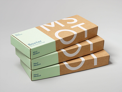 Most Modest — Baxter Packaging branding identity industrial design logo packaging