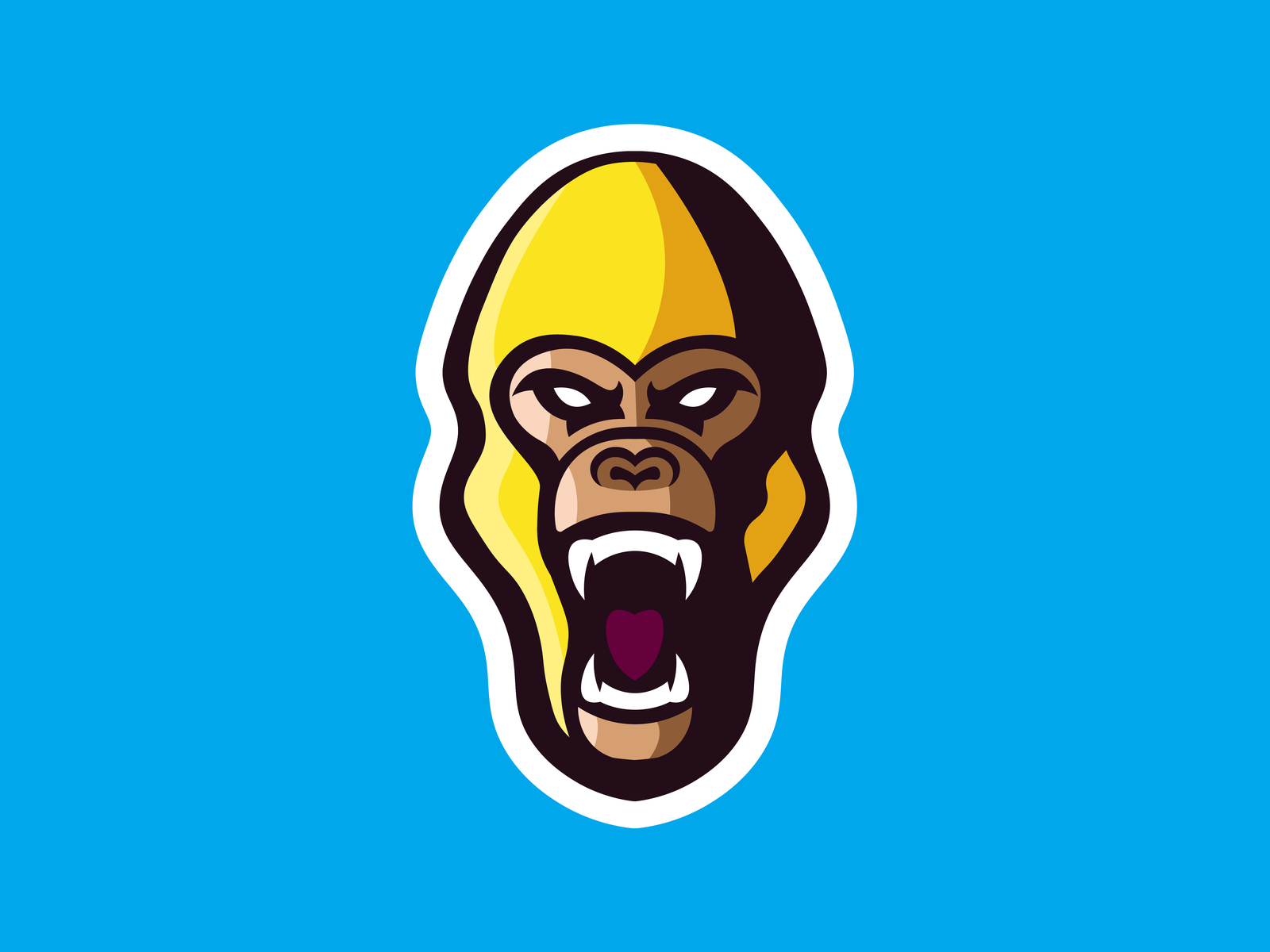 Gorilla Mascot Logo by Matt Kuks on Dribbble