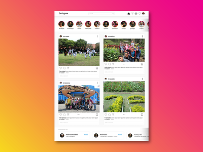 Instagram Web Redesign desktop instagram ui ux web web design website website design