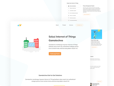 Internet of Things - Landing Page design illustration internet of things iot landing page ui ux