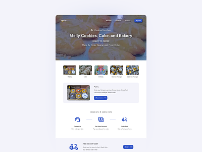 Melly Cookies , Cake , and Bakery bakery branding cake cookies design merchant order profile ui uidesign ux uxdesign web