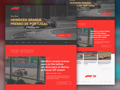 Formula 1 Homepage Re-Design