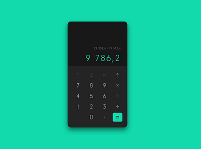 Daily UI #004 - Calculator calculator daily ui