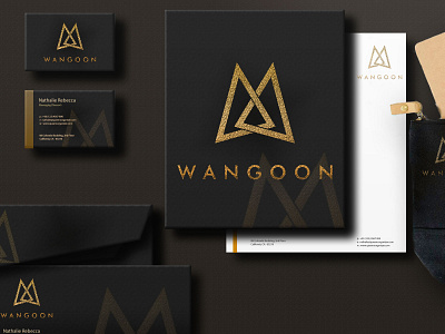 Wangoon Luxury logo design for sale branding company design flat logo logo design minimal modern monogram monogram logo vector