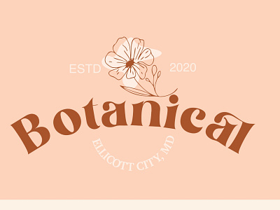 Botani branding design flat icon illustration logo minimal vector