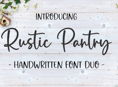 rustic pantry handwritten font duo