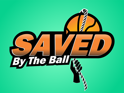 saved ball design flat icon illustration lettering logo logo design vector