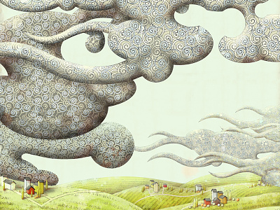 Swirly Clouds art illustrator landscape photoshop