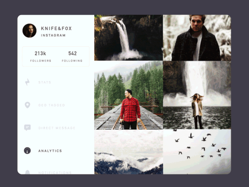 Instagram Dashboard expierence interface user seattle clean ui app design website ux dashboard web