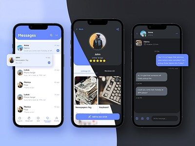 Share it. app — Chat & Messages (Light & Dark Mode)