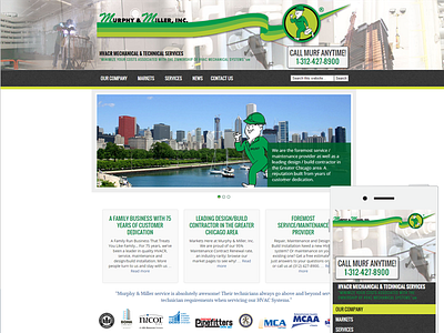 HVAC website design boston chicago css design development genesis html5 mobile php responsive website wordpress