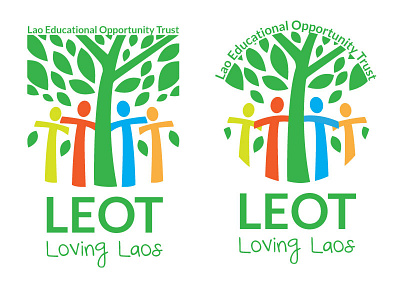 LEOT Loving Laos Logo Comp branding design education identity illustration logo non profit