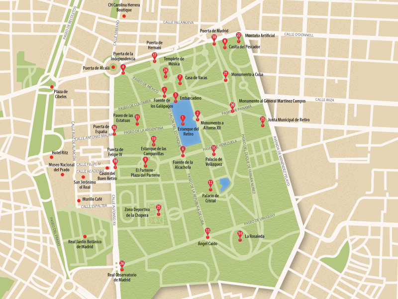 Retiro Park Madrid Map Design By Amy Kvistad On Dribbble