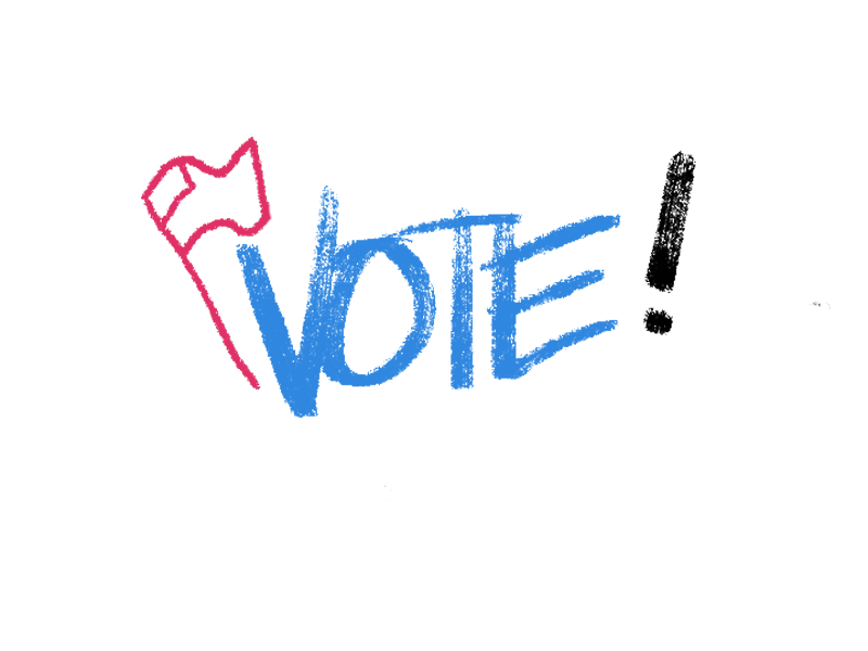 Vote! animated gif animation gif hand drawn illustration photoshop vote