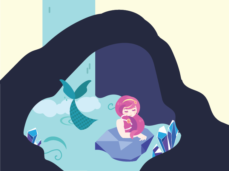 Lineless Mermaid Scene By Eva Derksen On Dribbble