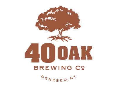 40 Oak Brewing Co logo 1 beer branding brewery icon illustration logo oak tree