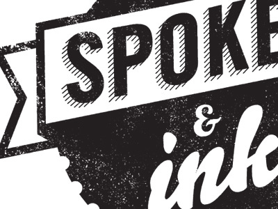 Spokes & Ink logo v1 branding custom icon illustration logo type