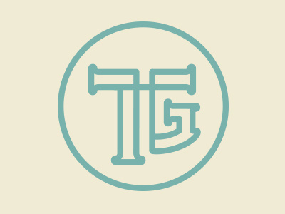 TG monogram branding fashion g logo monogram t