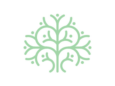 Tree logo branding heart icon identity illustration logo people tree