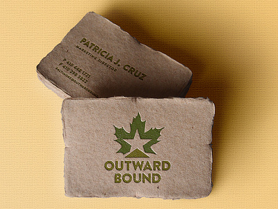 Outward Bound branding business cards. logo logo design