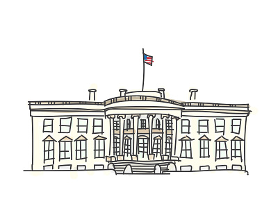 white house illustration illustration illustrator sketch