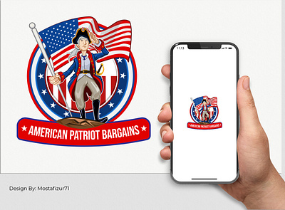 American Patriot Bargains mockup animation branding design graphic design guard illustration illustrator logo logo design modern logo design website
