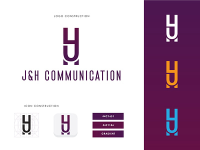 J&H Communication Logo branding design graphic design illustration logo logo design modern logo design vector website