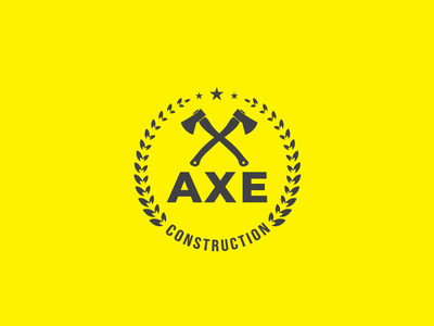 AXE CONSTRUCTION LOGO lettering web clean identity icon typography brand logo illustrator minimal animation guard design website vector modern logo design logo design illustration branding graphic design