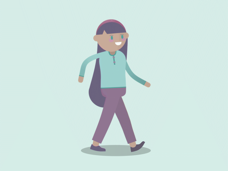Teenager Walk Cycle aftereffects animation character character animation characterdesign cycle design gif graphicdesign illustration motiondesign motiongraphics teen