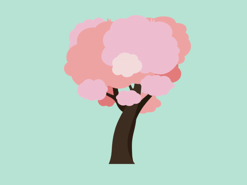 Cherry Blossom Tree aftereffects animation cherry cherry blossom cherryblossom cycle cycles design environment gif graphicdesign illustration motiondesign motiongraphics nature sakura tree vector