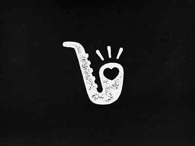 Saxophone Heart Logo branding heart logo logo design logodesign love music musician rejected rejected logo sax saxophone saxophonist stamp
