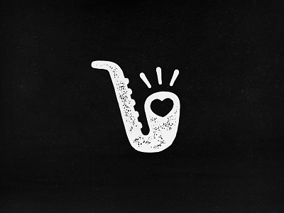 Saxophone Heart Logo