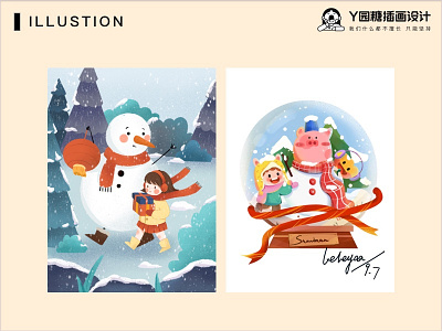 Winter and Snow design girl illustration life love snow winter